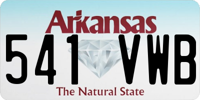 AR license plate 541VWB