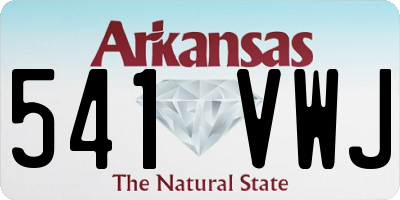 AR license plate 541VWJ