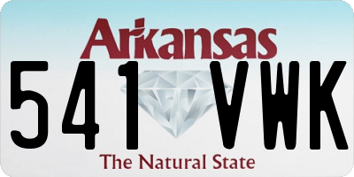 AR license plate 541VWK