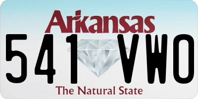 AR license plate 541VWO