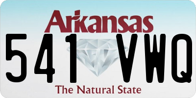 AR license plate 541VWQ