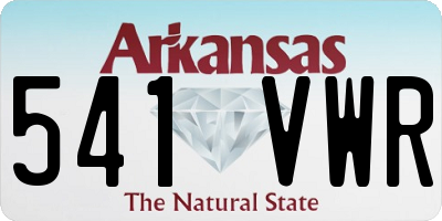 AR license plate 541VWR