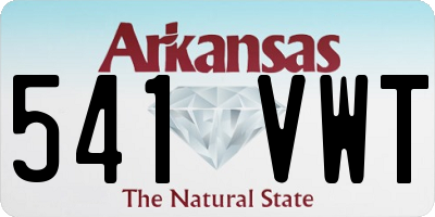 AR license plate 541VWT