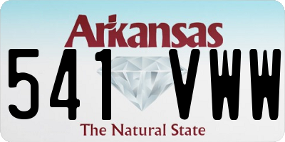 AR license plate 541VWW
