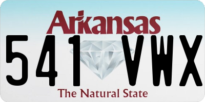 AR license plate 541VWX