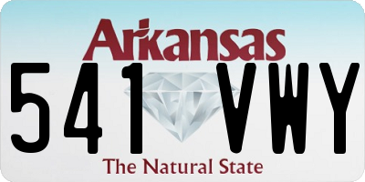 AR license plate 541VWY