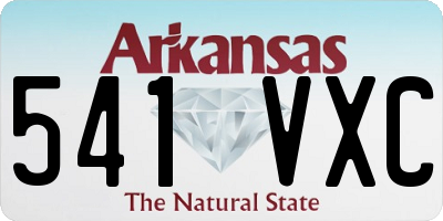 AR license plate 541VXC