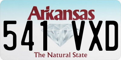 AR license plate 541VXD