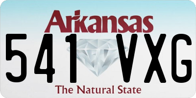 AR license plate 541VXG