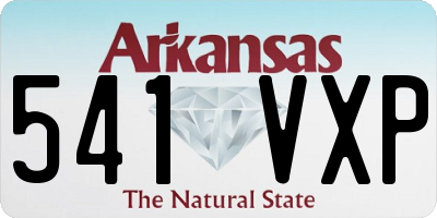 AR license plate 541VXP