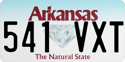 AR license plate 541VXT