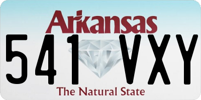 AR license plate 541VXY