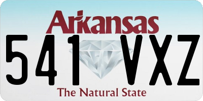 AR license plate 541VXZ
