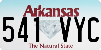 AR license plate 541VYC