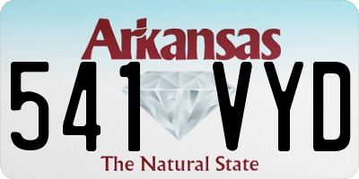AR license plate 541VYD