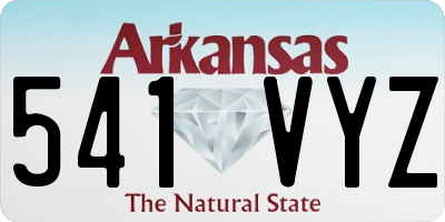 AR license plate 541VYZ