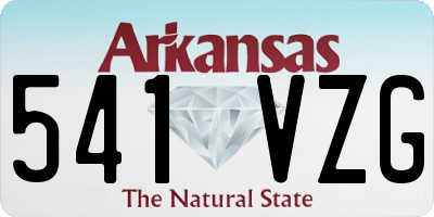 AR license plate 541VZG