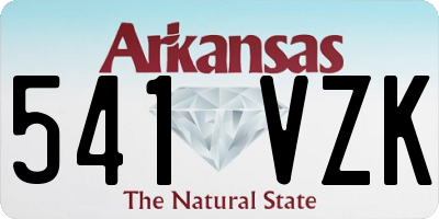 AR license plate 541VZK
