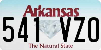 AR license plate 541VZO