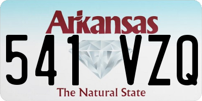 AR license plate 541VZQ