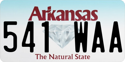 AR license plate 541WAA