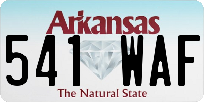 AR license plate 541WAF