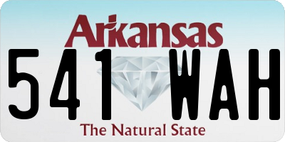 AR license plate 541WAH
