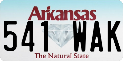 AR license plate 541WAK