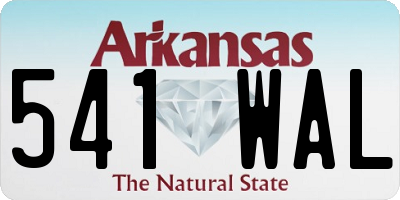 AR license plate 541WAL