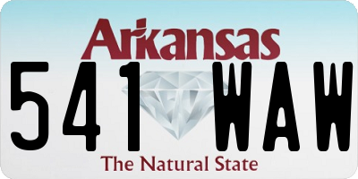 AR license plate 541WAW