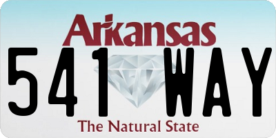 AR license plate 541WAY
