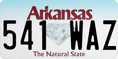 AR license plate 541WAZ