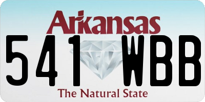 AR license plate 541WBB