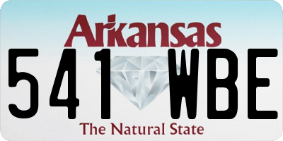 AR license plate 541WBE