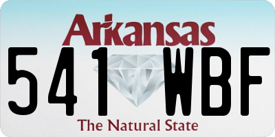 AR license plate 541WBF