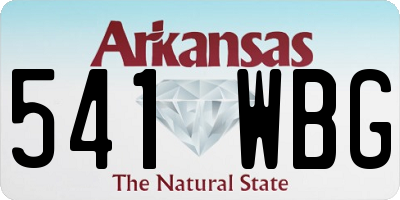 AR license plate 541WBG