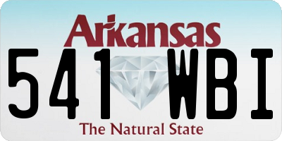 AR license plate 541WBI