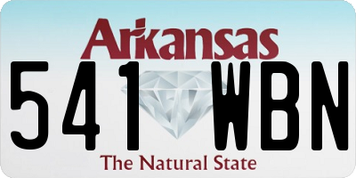 AR license plate 541WBN