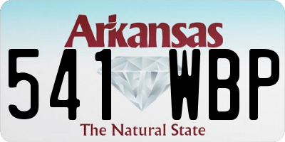 AR license plate 541WBP