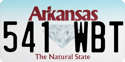 AR license plate 541WBT
