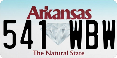 AR license plate 541WBW