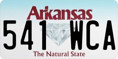 AR license plate 541WCA