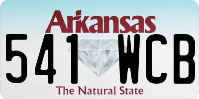 AR license plate 541WCB