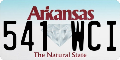 AR license plate 541WCI