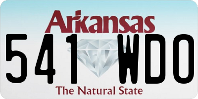 AR license plate 541WDO