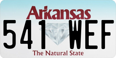 AR license plate 541WEF