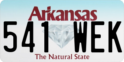 AR license plate 541WEK