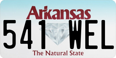 AR license plate 541WEL