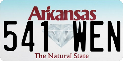 AR license plate 541WEN