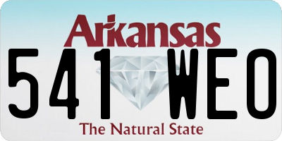 AR license plate 541WEO